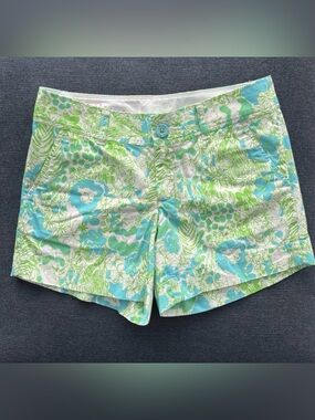 Lilly Pulitzer 2 Callahan shorts Limeaid It’s A Zoo green blue